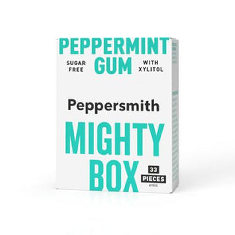 Peppersmith English Peppermint Xylitol Gum Mighty Box