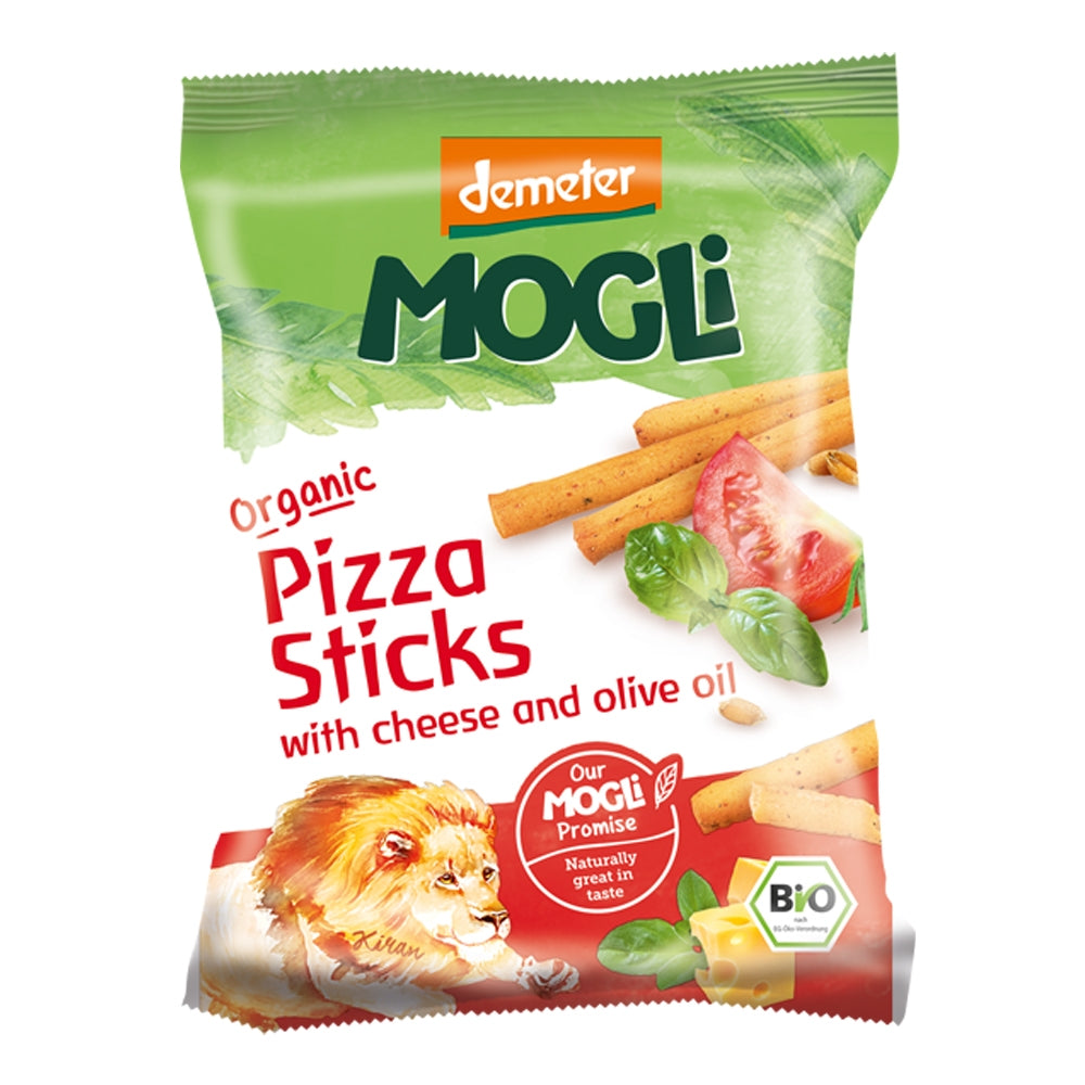 bag of Mogli Demeter Organic Pizza Sticks