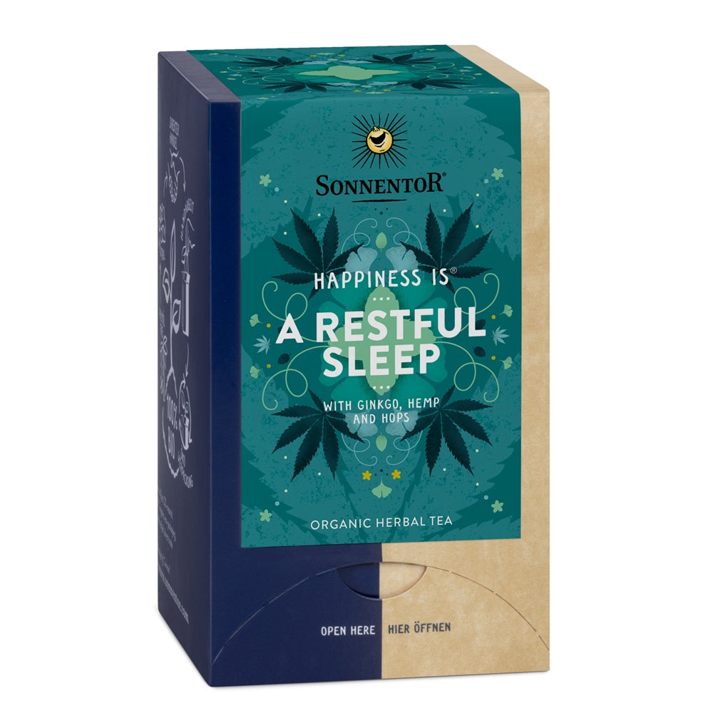 Sonnentor Organic Happiness Is A Restful Sleep Herbal Tea - Green Oats, Lemon Balm &amp; Hops