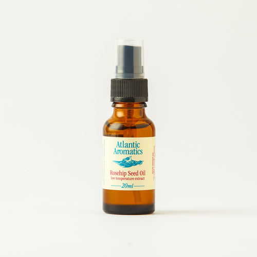 bottle of Atlantic Aromatics Organic Rosehip Seed Oil
