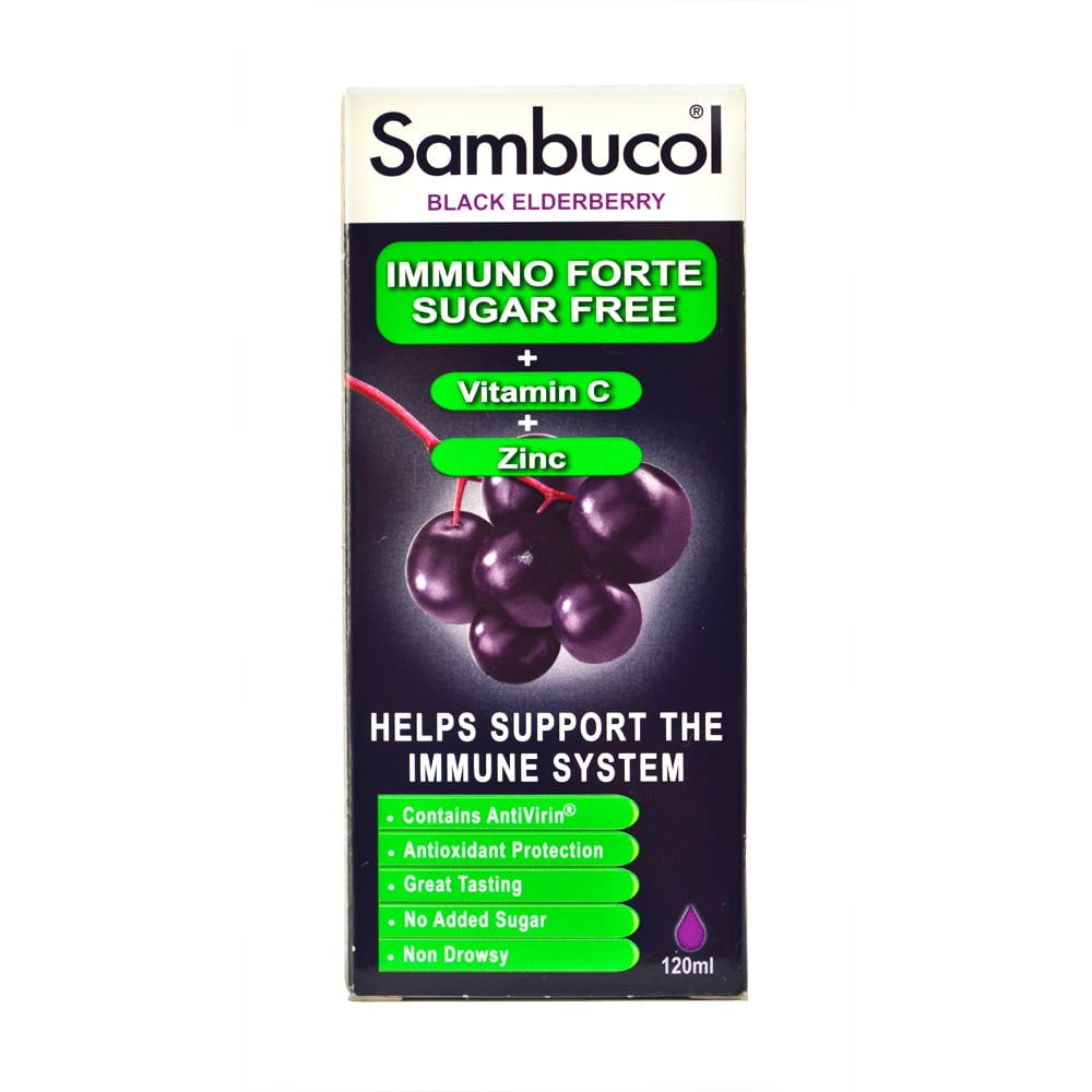 box of Sambucol Black Elderberry – Immuno Forte Sugar Free