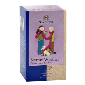 box of Sonnentor Organic Stormy Weather Herbal Tea Blend