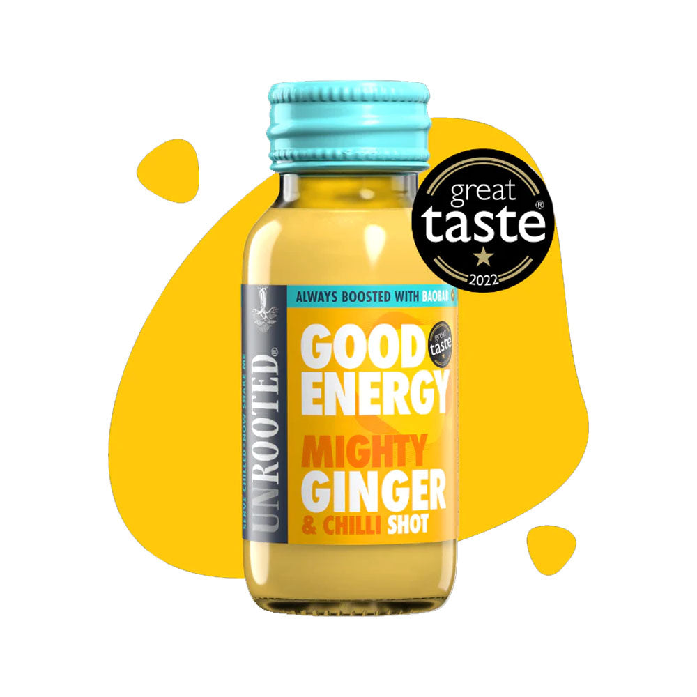Unrooted Good Energy Mighty Ginger Shot | Evergreen