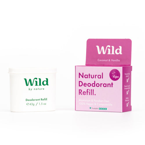 Wild Natural Deodorant Coconut &amp; Vanilla Deodorant Refill