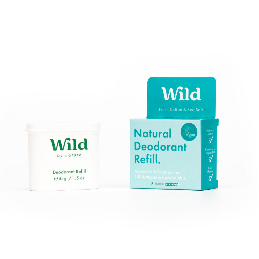 Wild Natural Deodorant Fresh Cotton &amp; Sea Salt Deodorant Refill