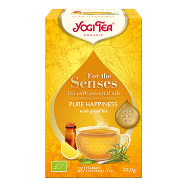 box of Yogi Tea Organic For the Senses Pure Happiness Tea